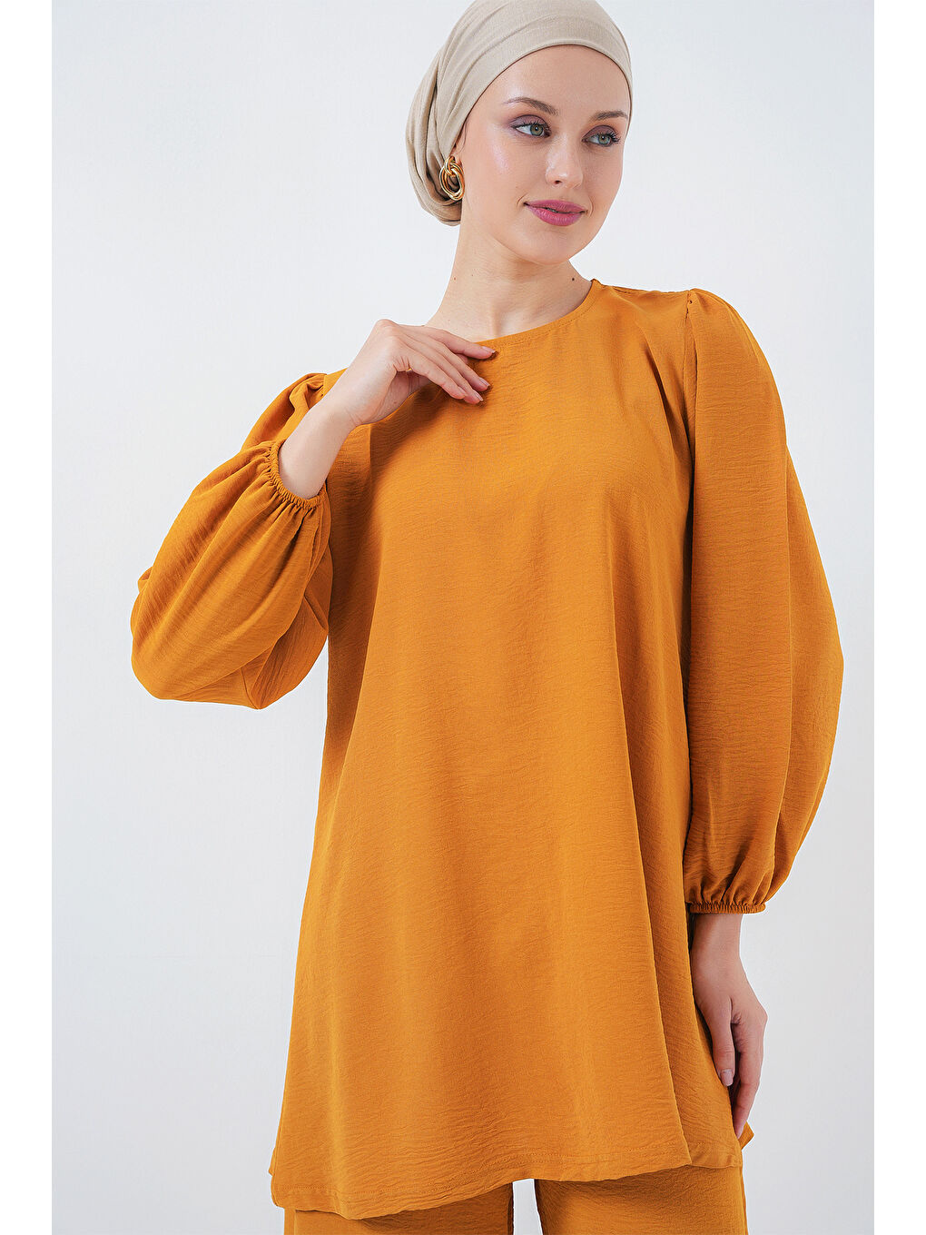 Sarı Ayrobin Tunik Pantolon Alt Üst Takım 6712 - Hardal-1