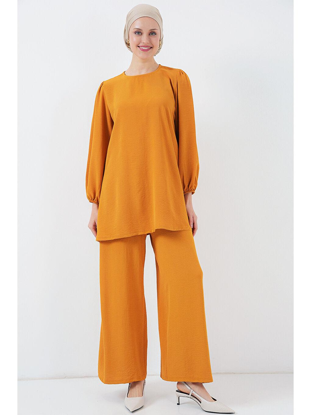 Sarı Ayrobin Tunik Pantolon Alt Üst Takım 6712 - Hardal-2