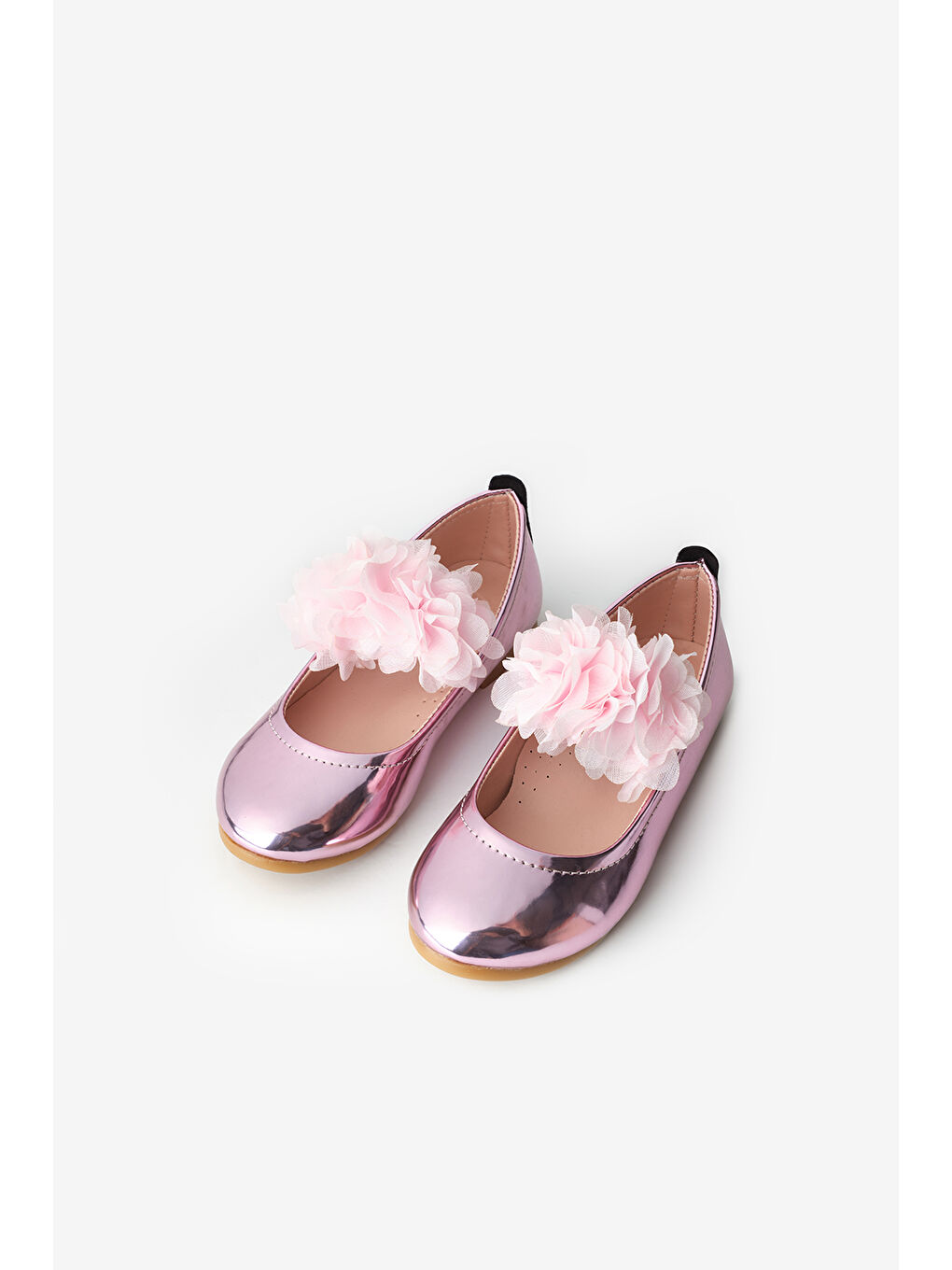 Pembe Tül Çiçekli Kız Çocuk Ayakkabı
