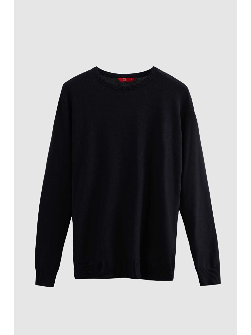 Regular Fit Lacivert Tüylenme Yapmayan Bisiklet Yaka Pamuklu Triko Kazak-4