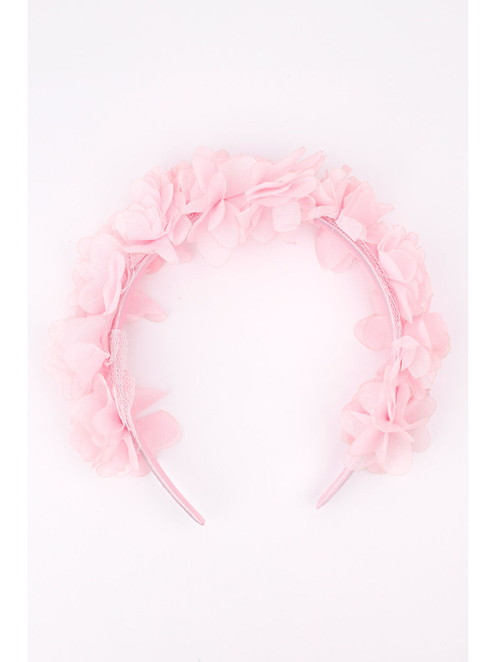 Pembe Çiçekli Kız Çocuk Taç-1