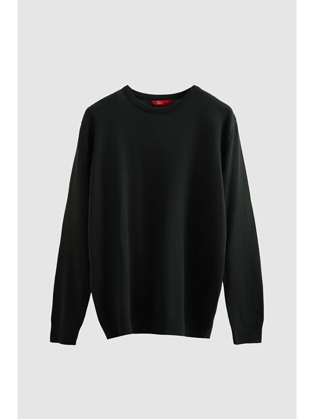 Regular Fit Haki Tüylenme Yapmayan Bisiklet Yaka Triko Kazak-4