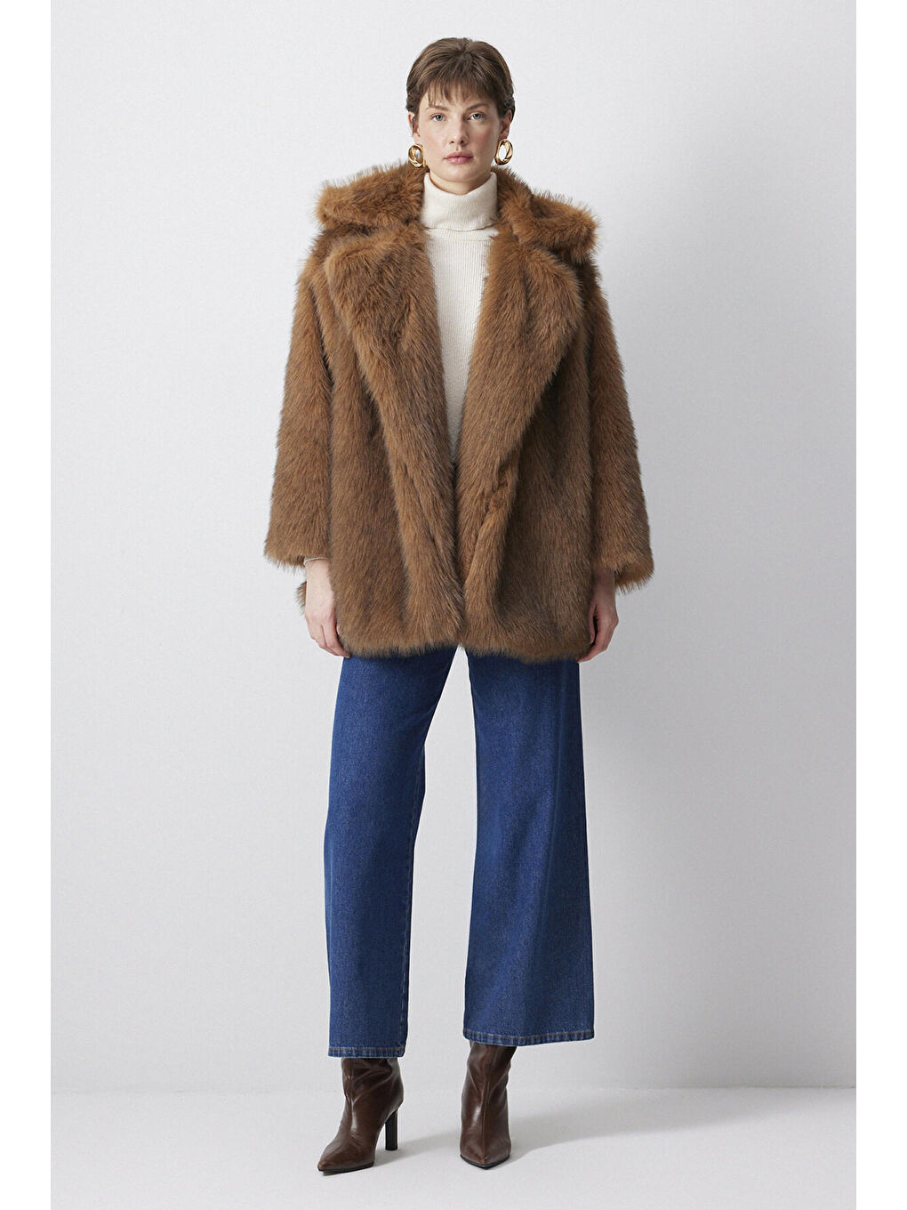 Kahverengi Suni Kürk Kaban