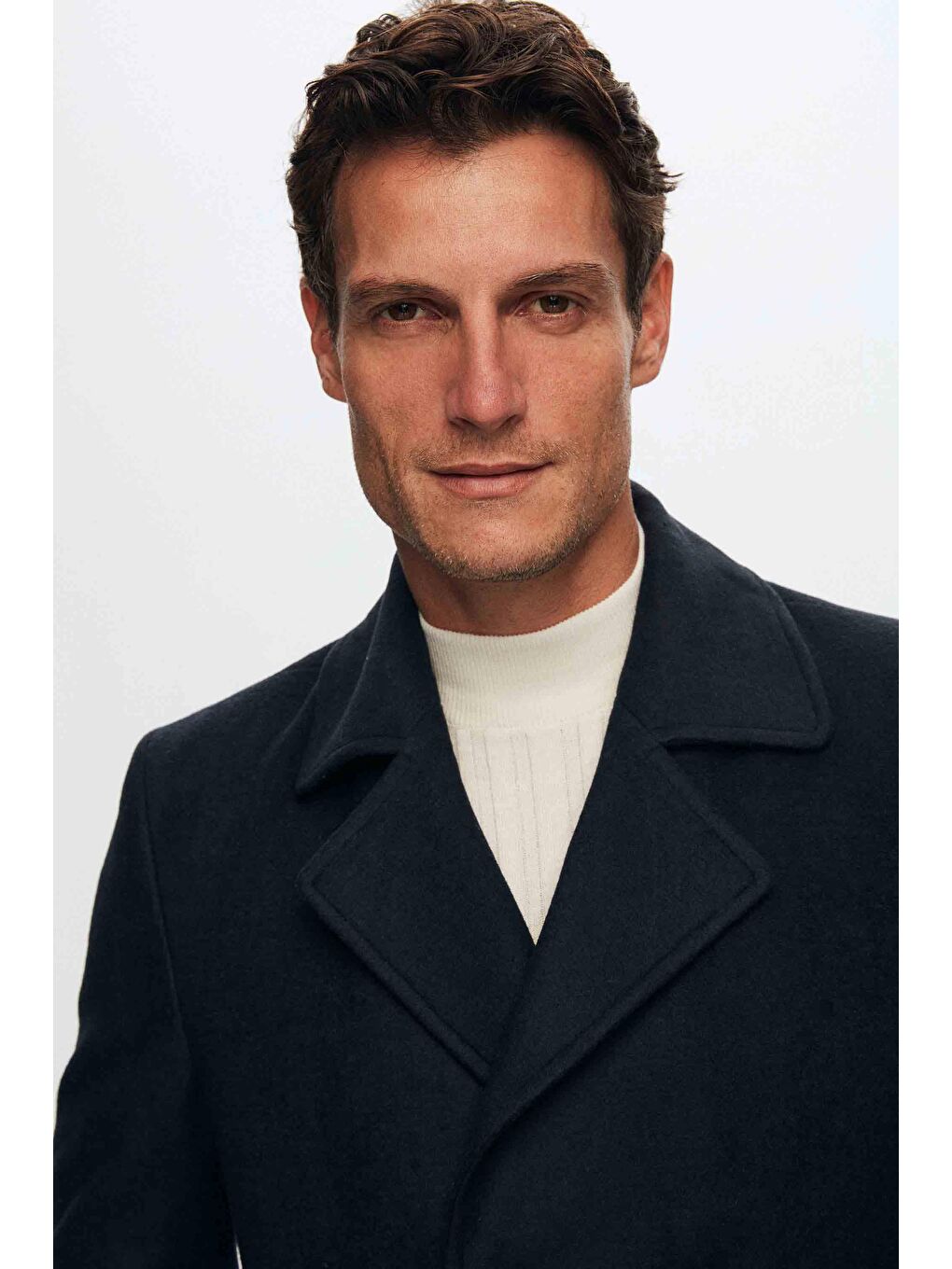 Regular Fit Lacivert Mono Yaka Kruvaze Kaban-2