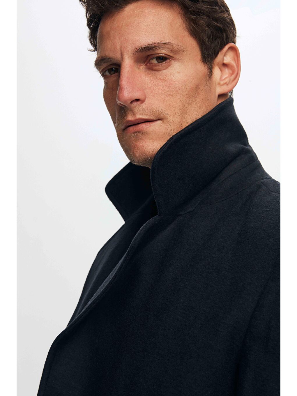 Regular Fit Lacivert Mono Yaka Kruvaze Kaban-3