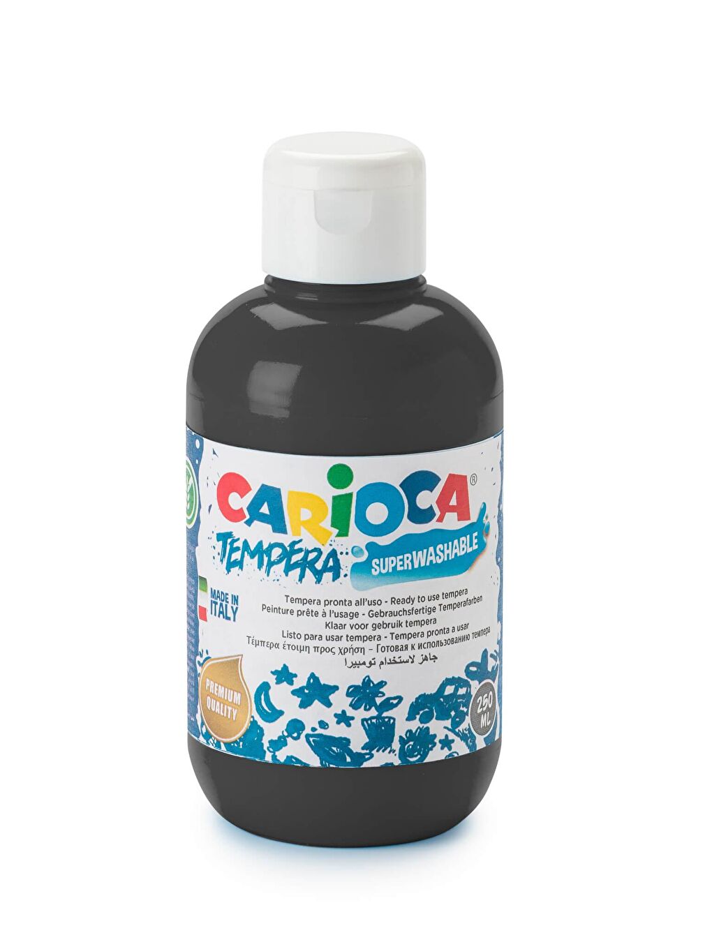 CARIOCA Siyah Tempera Boya (Süper Yıkanabilir) 250ml - Siyah - 1