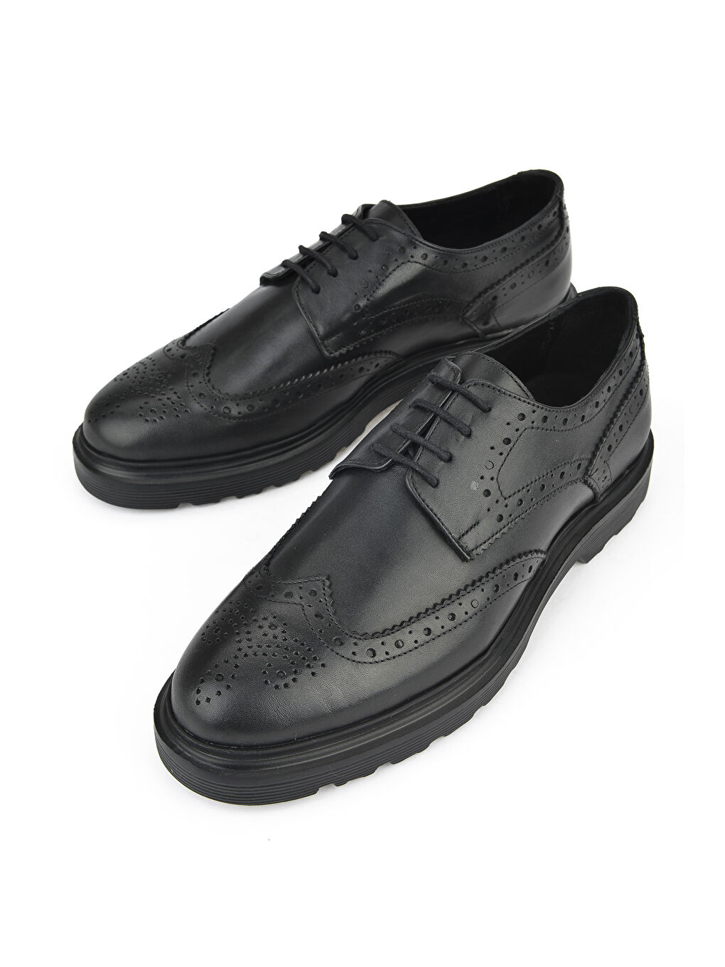 Erkek Hakiki Deri Ayakkabı 143423Z132 Siyah-4