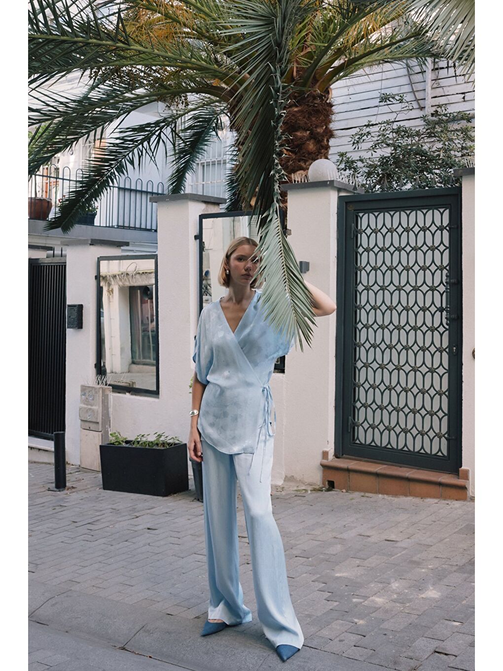 Cepli Bol Pantolon - Bebe Mavi