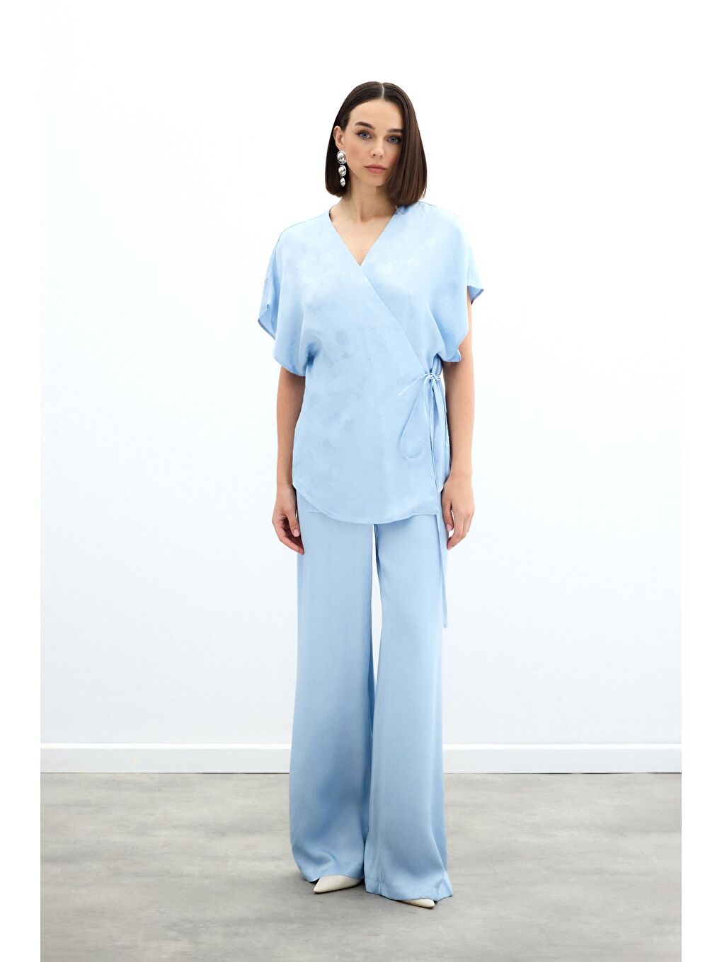 Cepli Bol Pantolon - Bebe Mavi-2