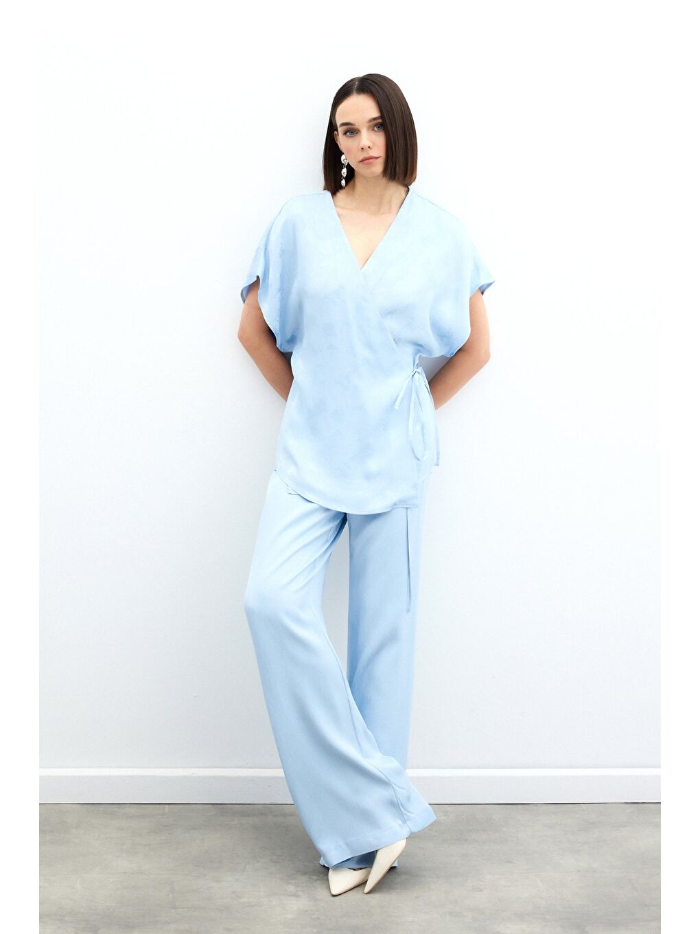 Cepli Bol Pantolon - Bebe Mavi-3