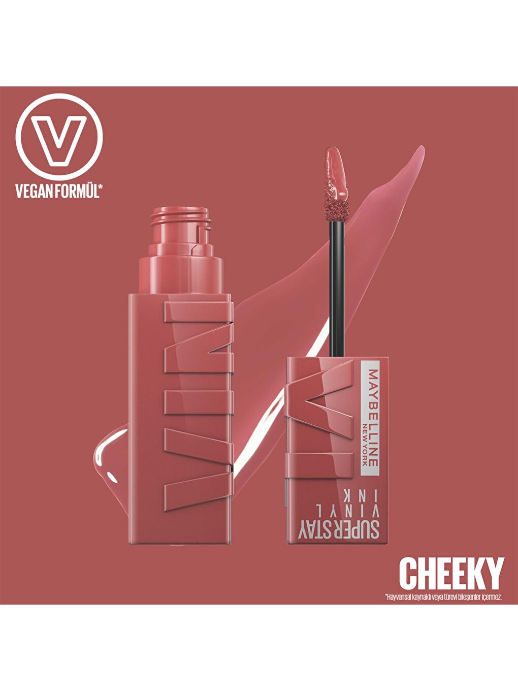 MAYBELLINE NEWYORK Pembe Super Stay Vinyl Ink Uzun Süre Kalıcı Likit Parlak Ruj 35 Cheeky - 5