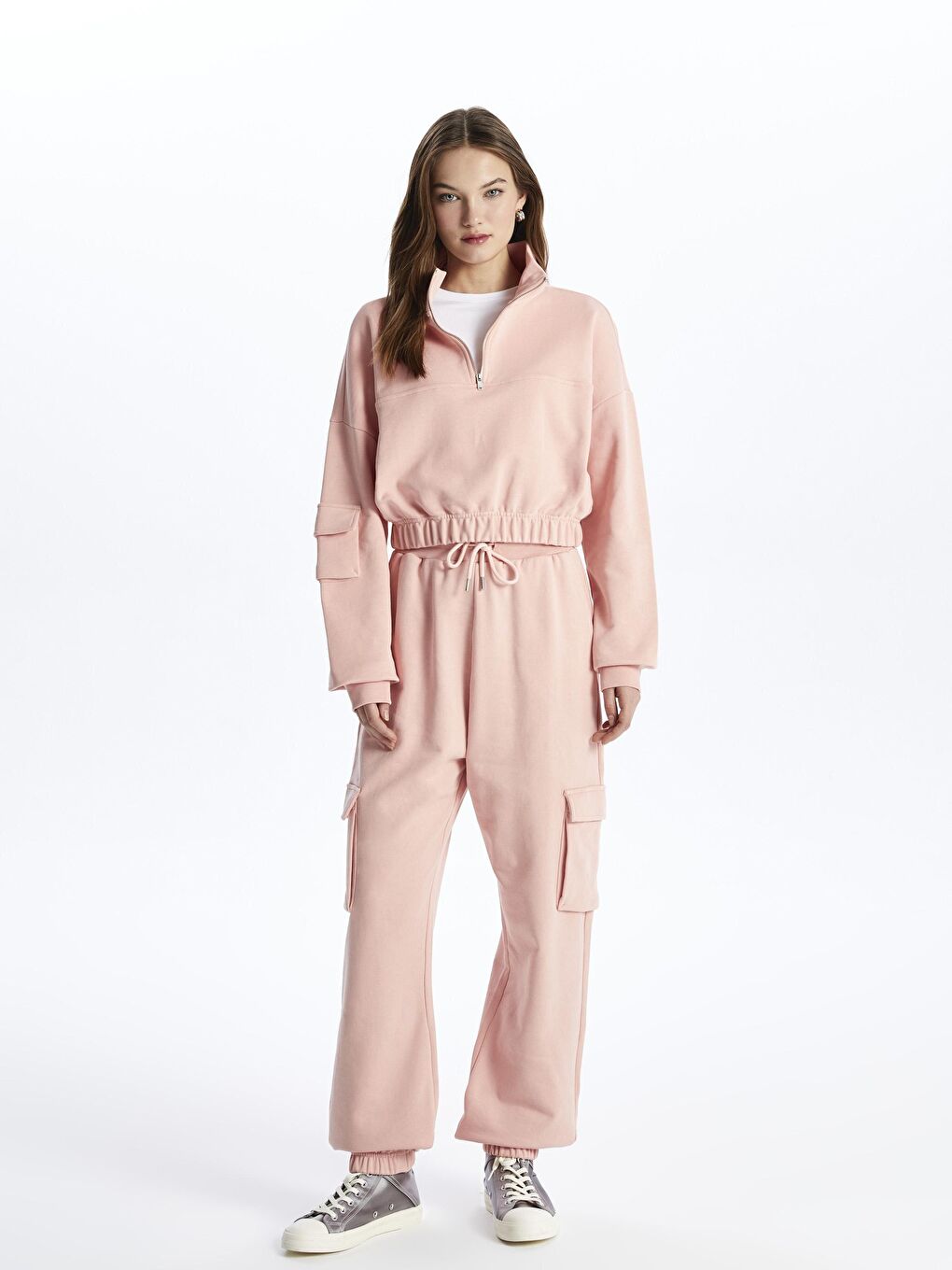 Pembe New Jersey - Cepli Joggger Pantolon - Somon Renk-1