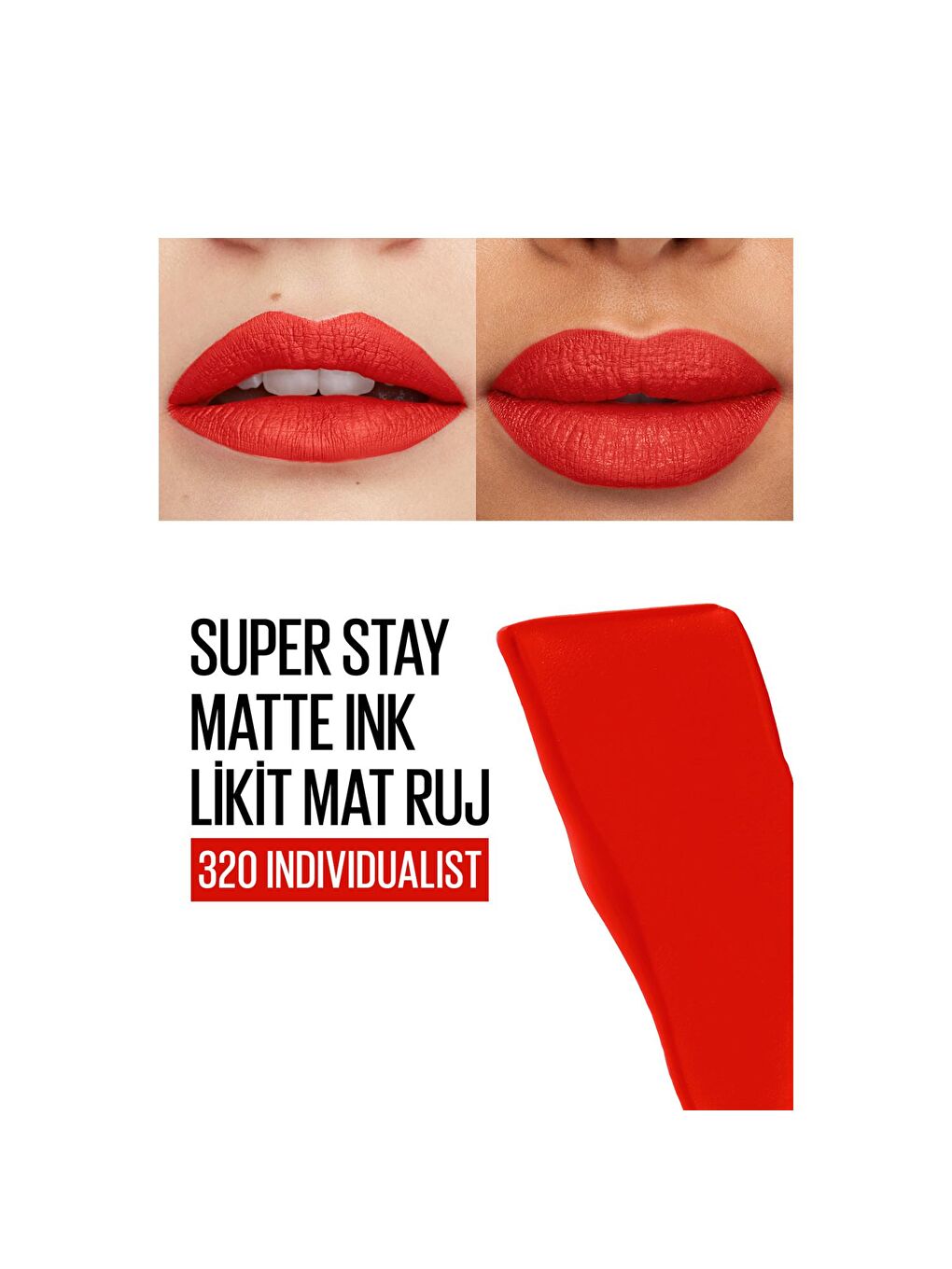 MAYBELLINE NEWYORK Kırmızı Super Stay Matte Ink Likit Mat Ruj - 320 Individualist (Kırmızı) - 3