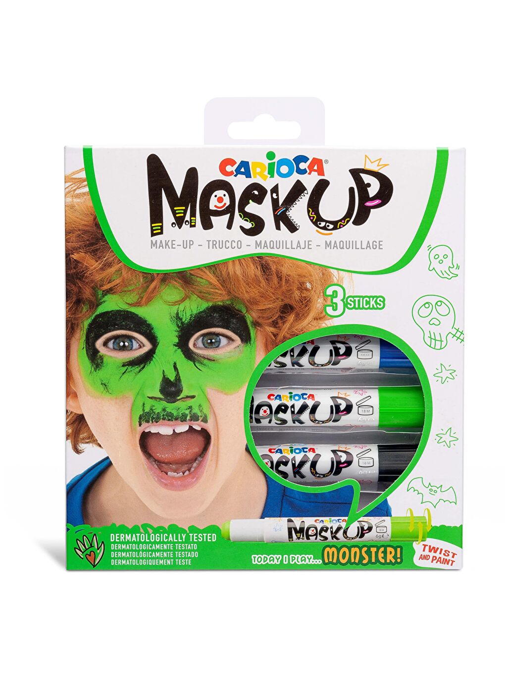 CARIOCA Karışık Mask Up Yüz Boyası – Canavarlar (3 Renk) - 2