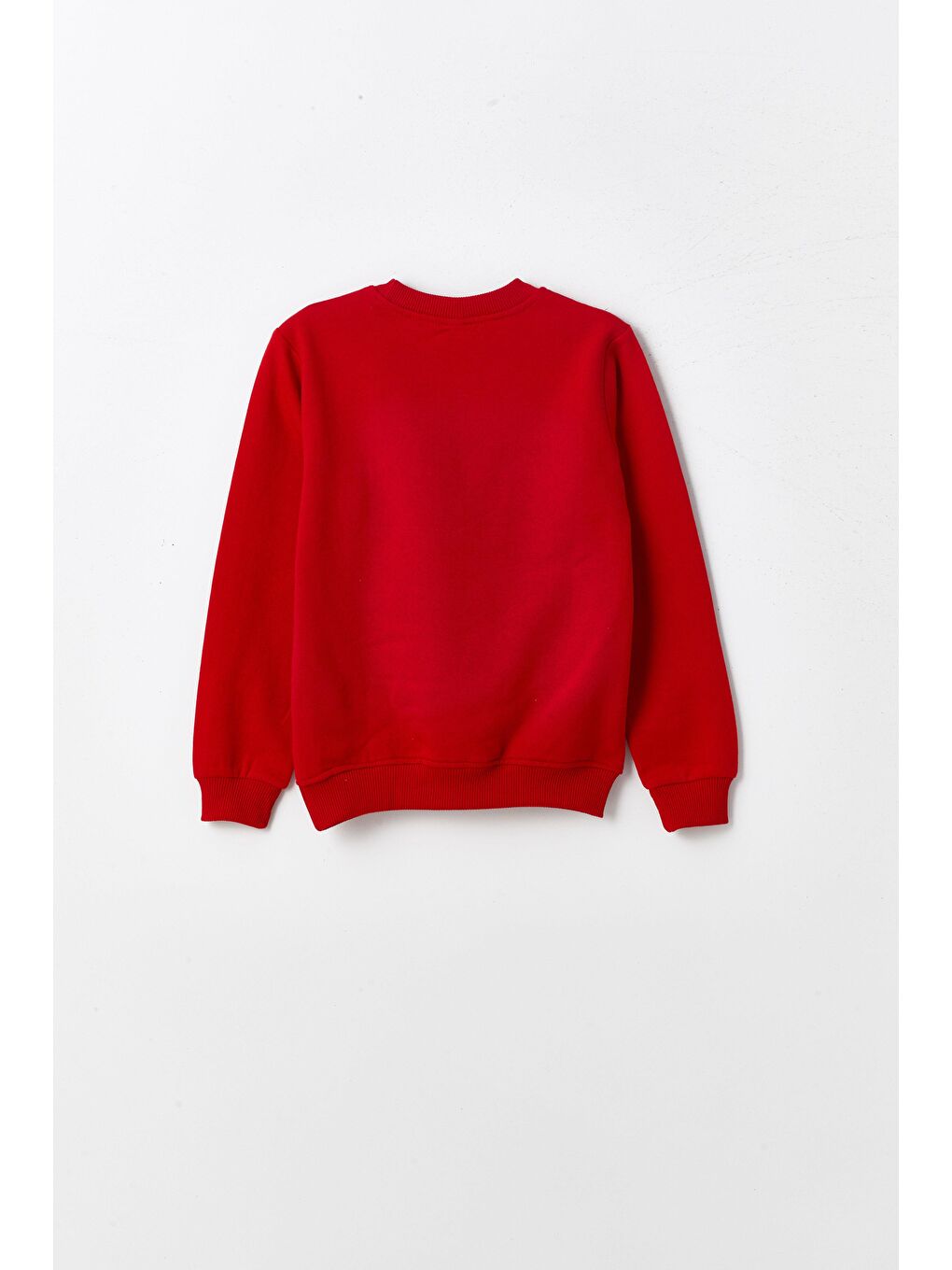 Kırmızı Çiçek Desenli Kız Çocuk Sweatshirt-1