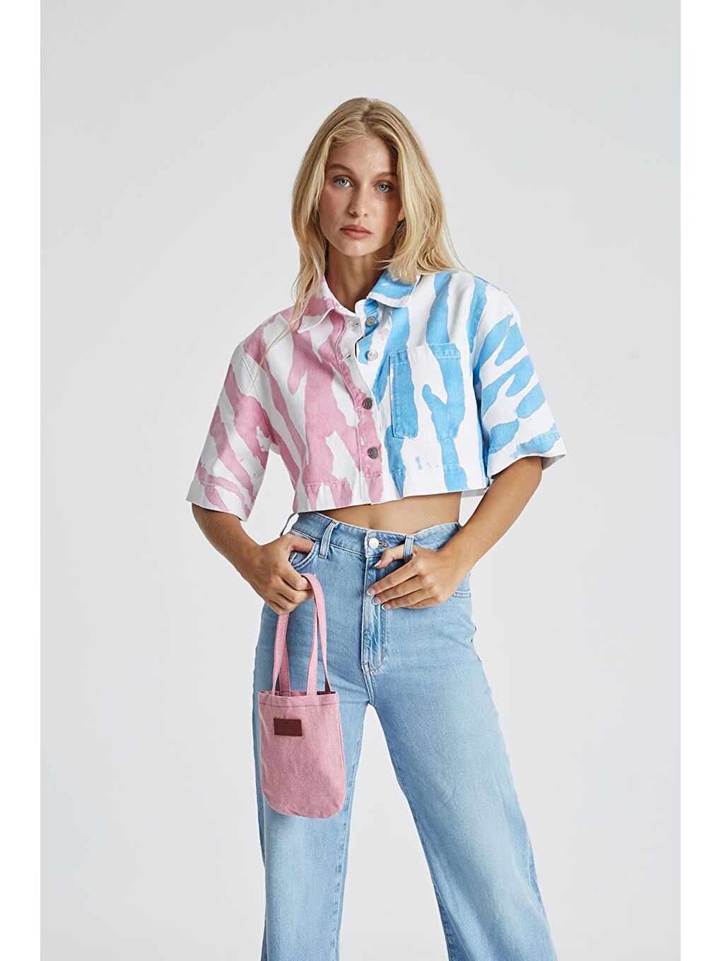 Pembe 20x16 Jean Çanta 0489C-013