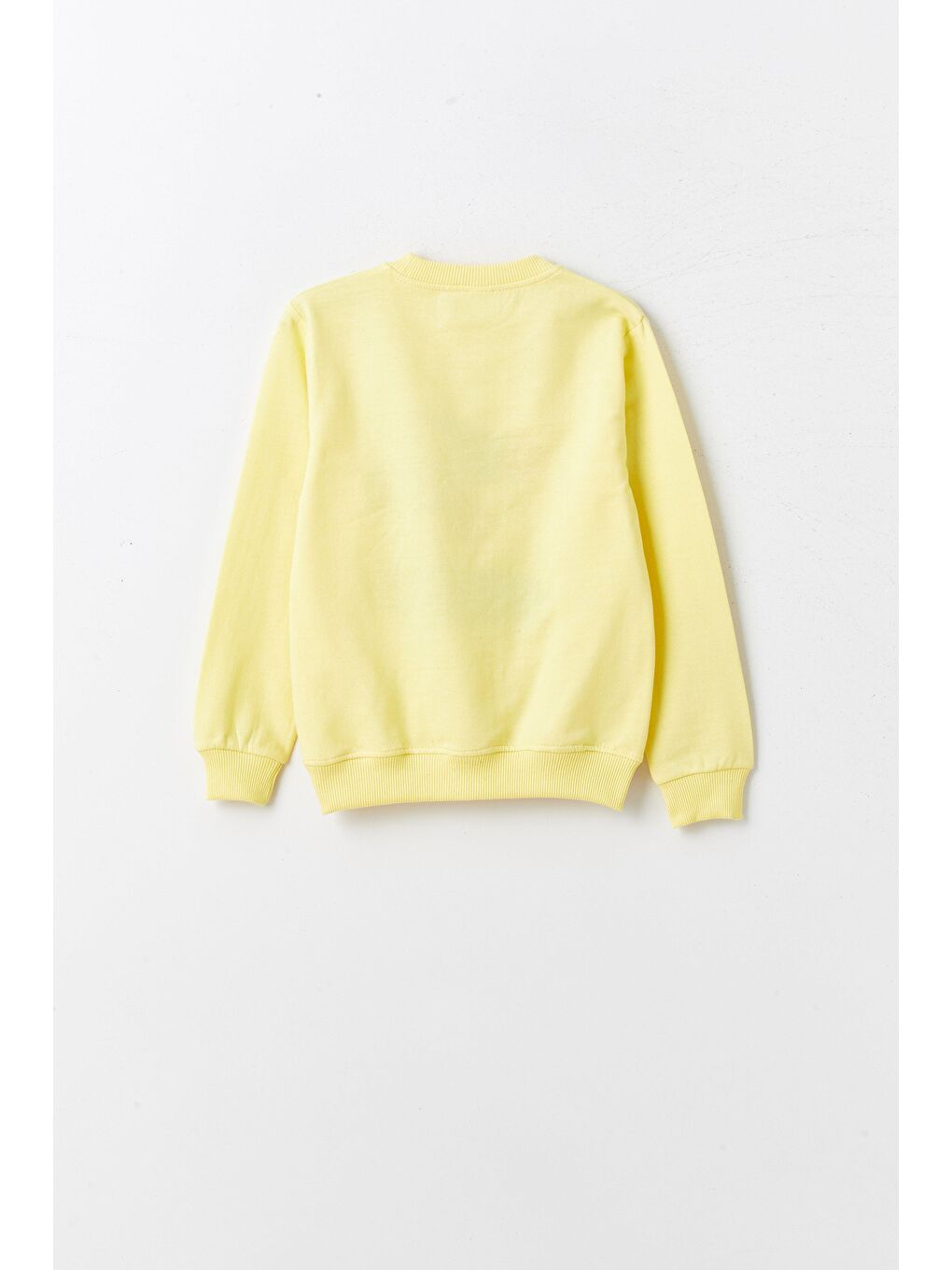 Sarı Çiçek Desenli Kız Çocuk Sweatshirt-1