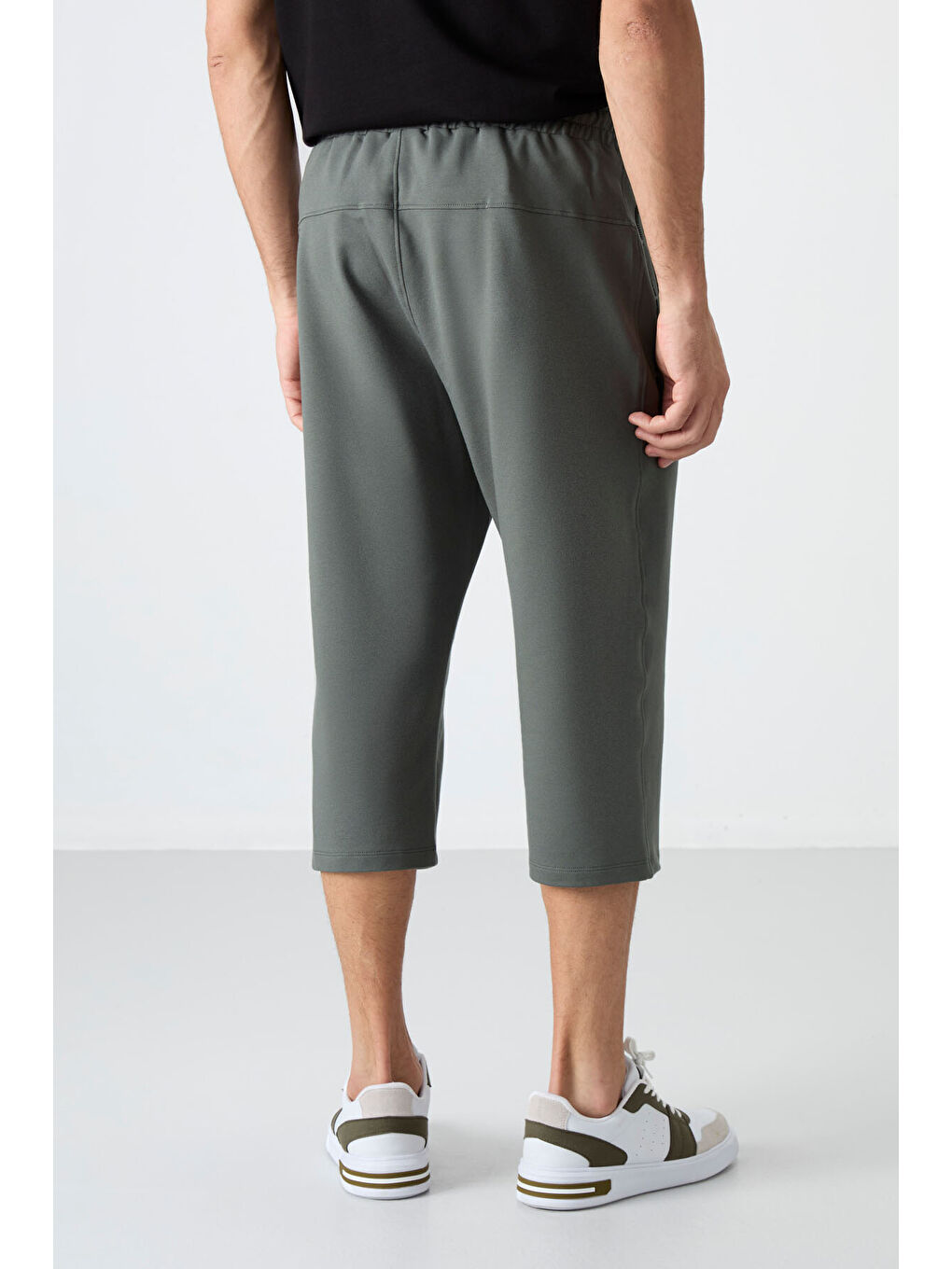 Yeşil Çağla Fermuar Cepli Standart Kalıp Klasik Paça Erkek Kapri - 83091-4