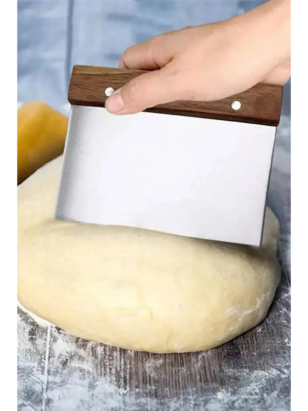 Kahverengi Paslanmaz Çelik Ahşap Saplı Spatula 3'lü Set-4