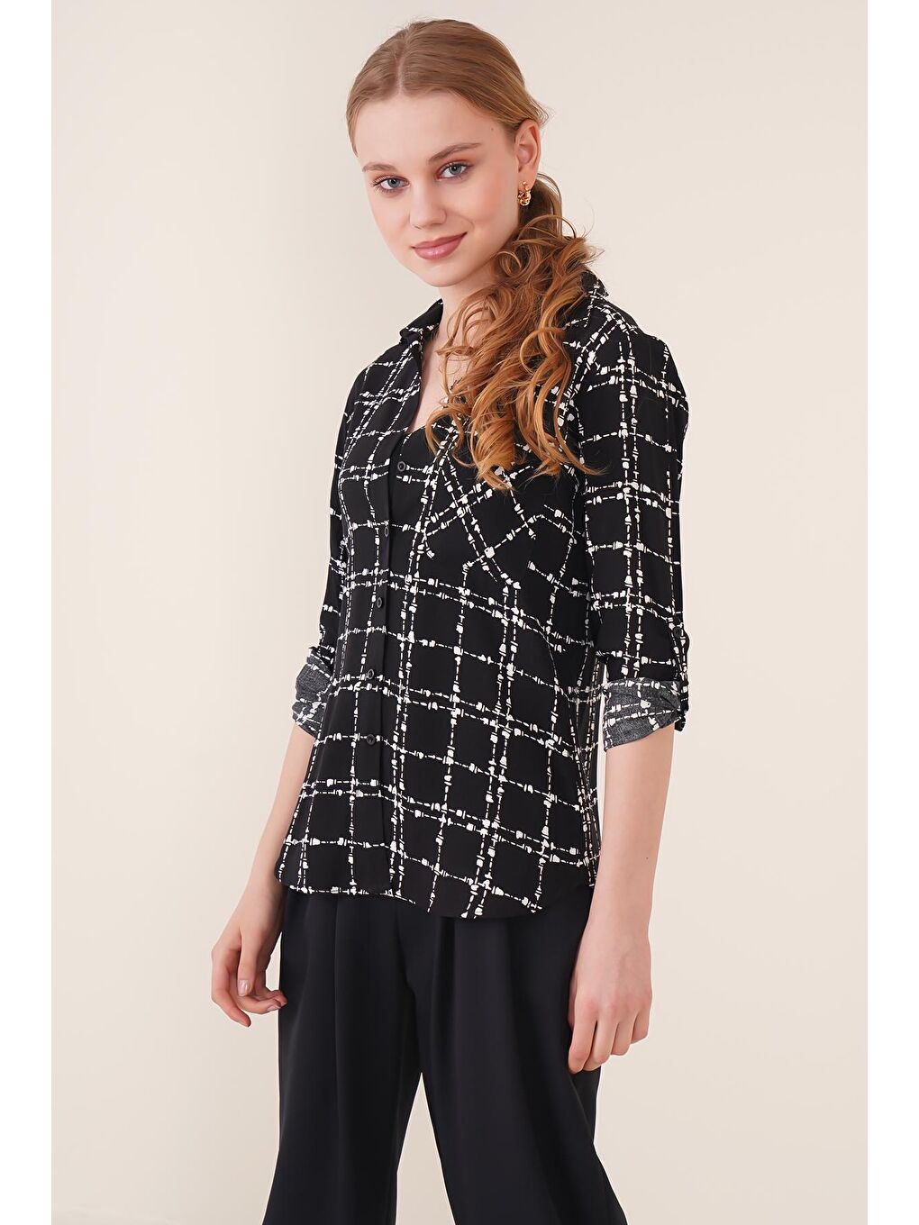 3639 TEK CEPLİ GÖMLEK - A.Siyah-1