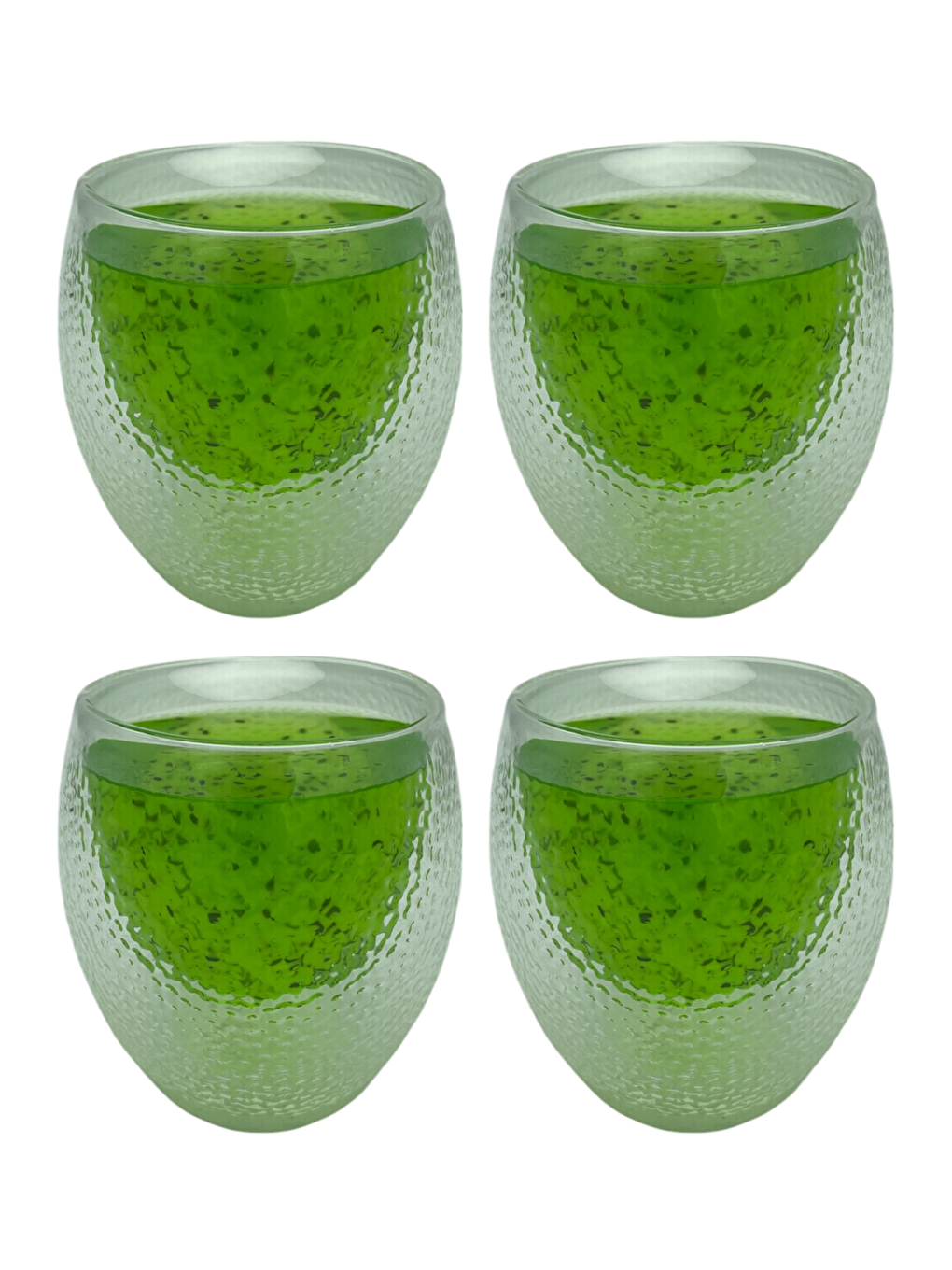 Renksiz Çift Cidarlı 250 ml Cam Kupa Seti 4 Adet 2220-1