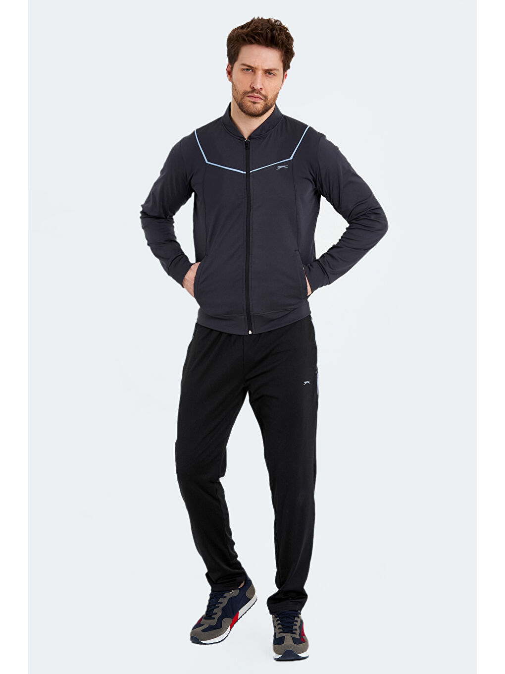 SLAZENGER ROOSEVELT Erkek Eşofman Takım Koyu Gri