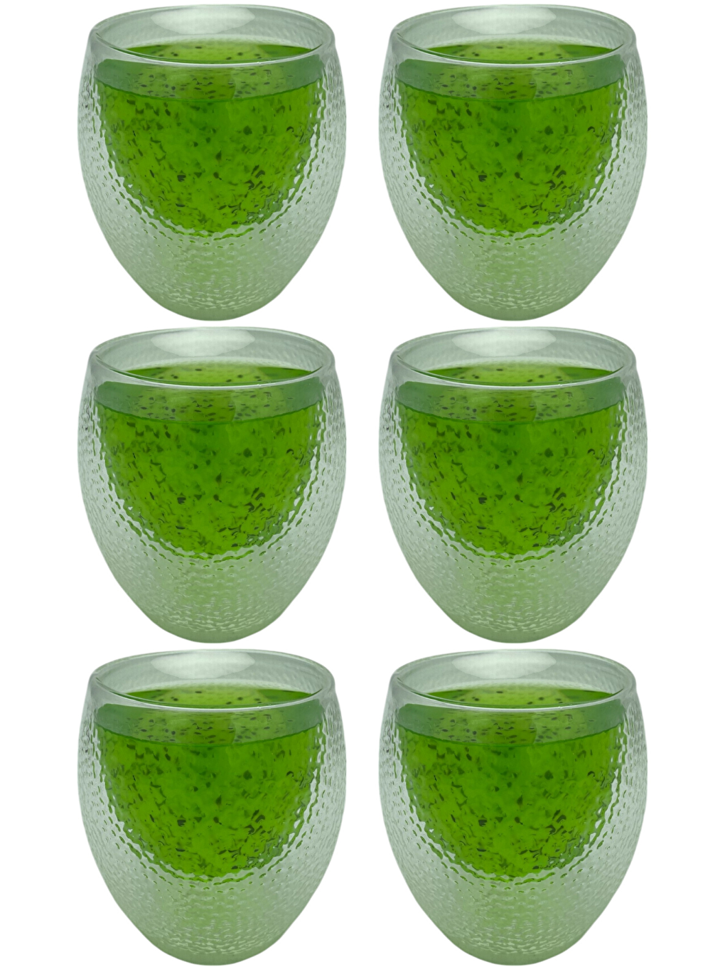 Renksiz Çift Cidarlı 250 ml Cam Kupa Seti 6 Adet 2220-1