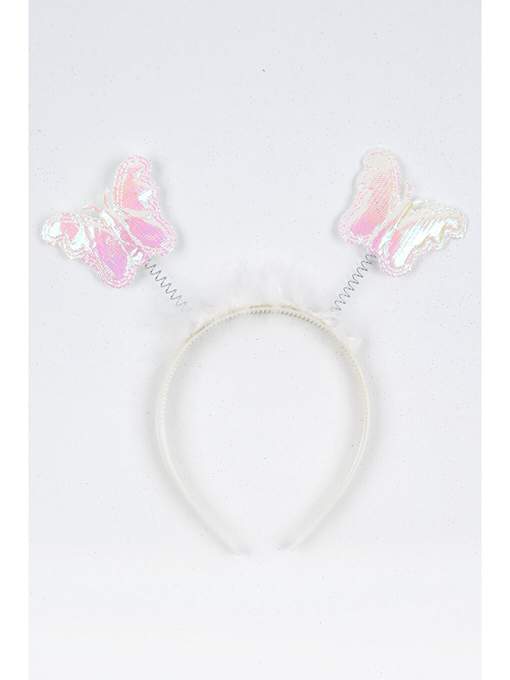 Beyaz Kelebek Kanat Asa Taç 3'lü Set-2