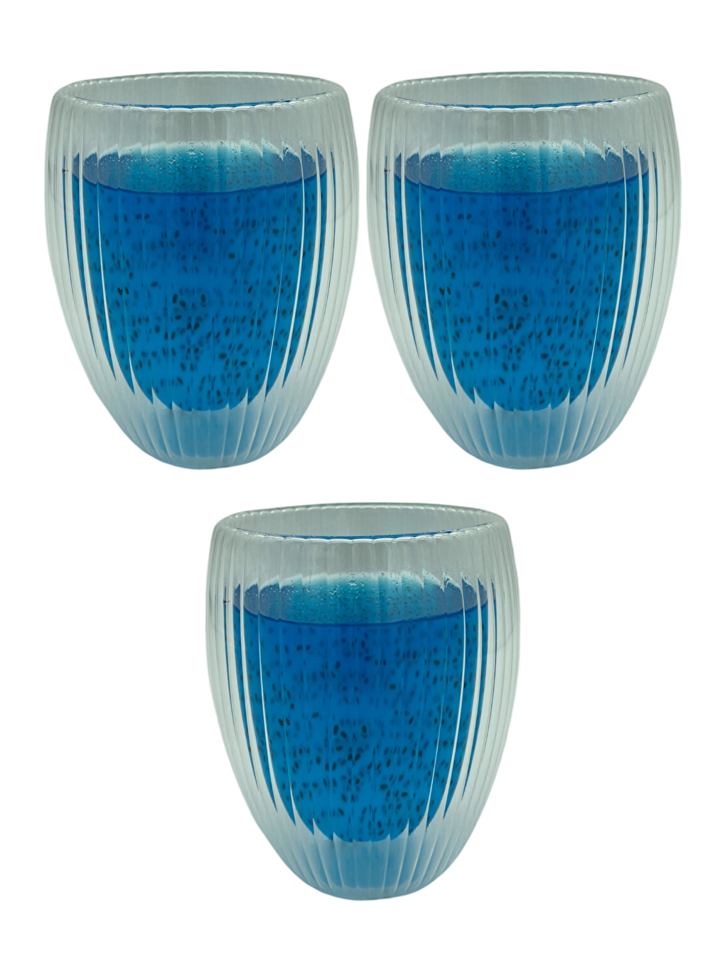 Renksiz Çift Cidarlı 300 ml Bardak Seti 3 Adet 2322-2