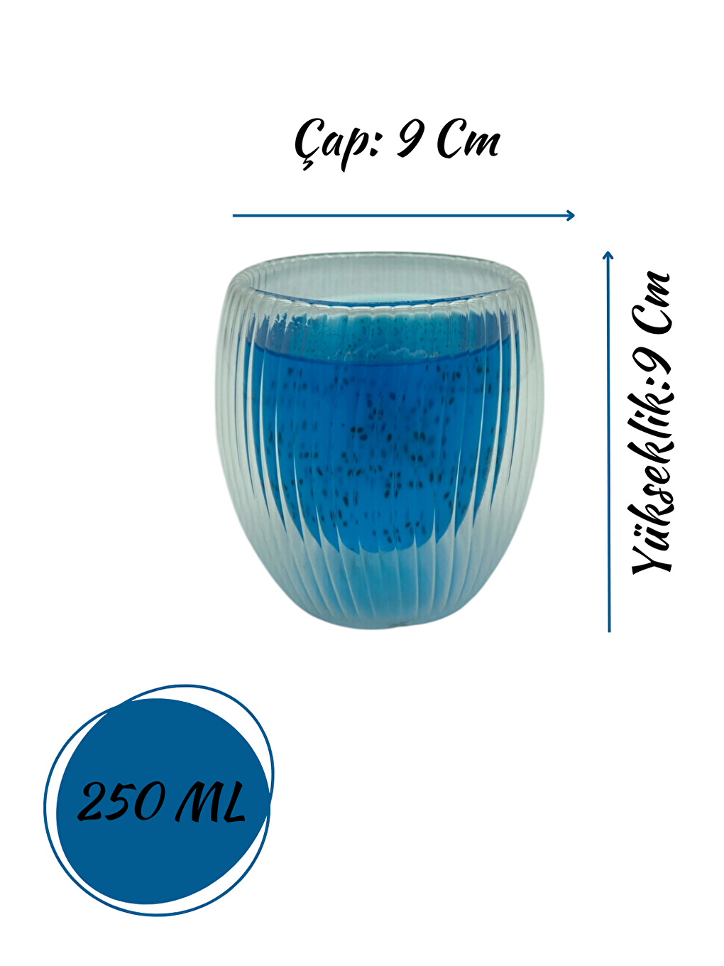 Renksiz Çift Cidarlı 250 ml Bardak Seti 2 Adet 2321-1