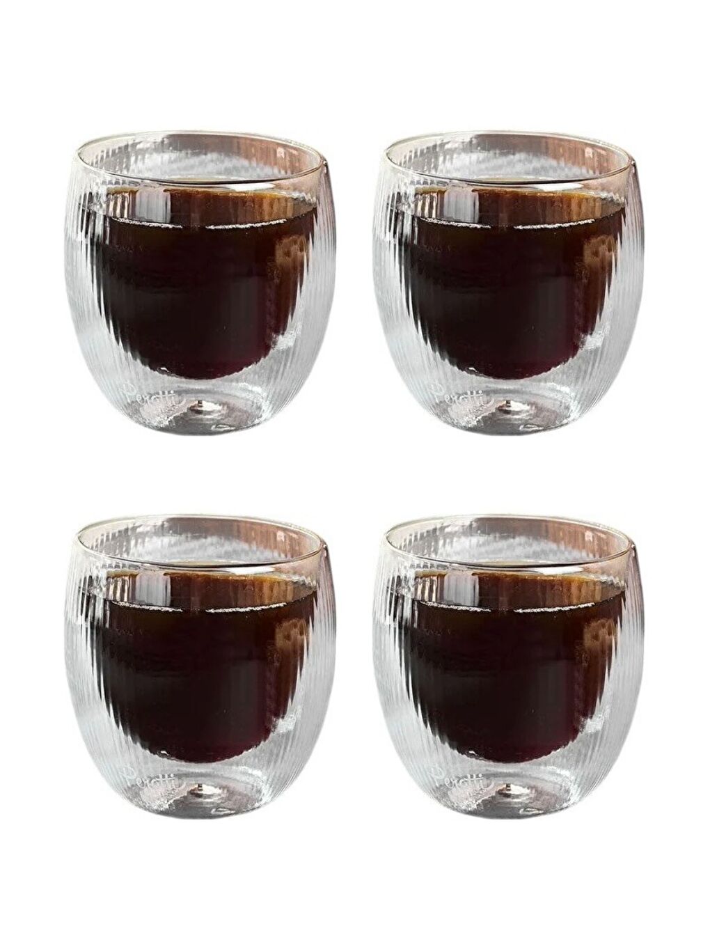 Renksiz Çift Cidarlı 250 ml Bardak Seti 4 Adet 2321