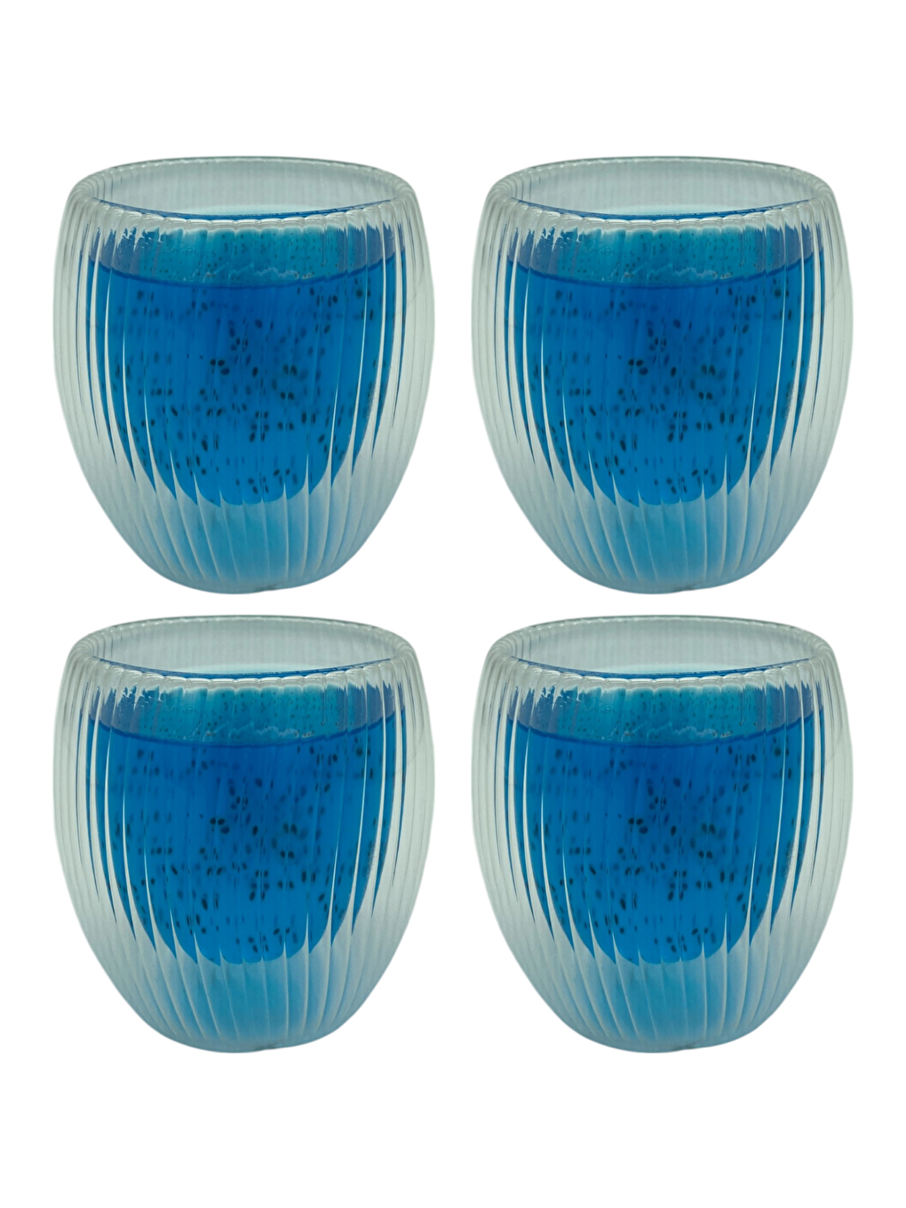 Renksiz Çift Cidarlı 250 ml Bardak Seti 4 Adet 2321-2