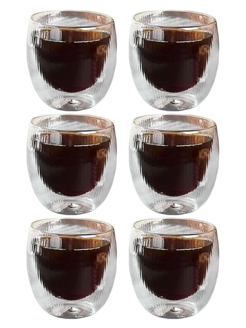 Renksiz Çift Cidarlı 250 ml Bardak Seti 6 Adet 2321