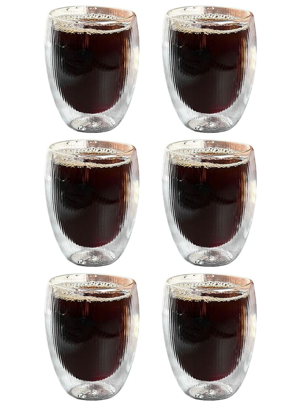 Renksiz Çift Cidarlı 300 ml Bardak Seti 6 Adet 2322