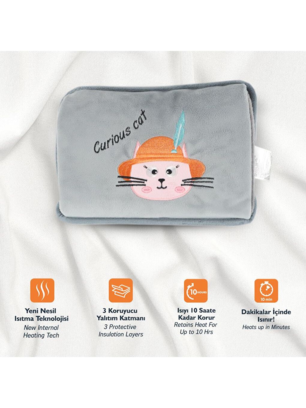 Cats Meraklı Kedi Elektrikli Sıcak Su Torbası-5