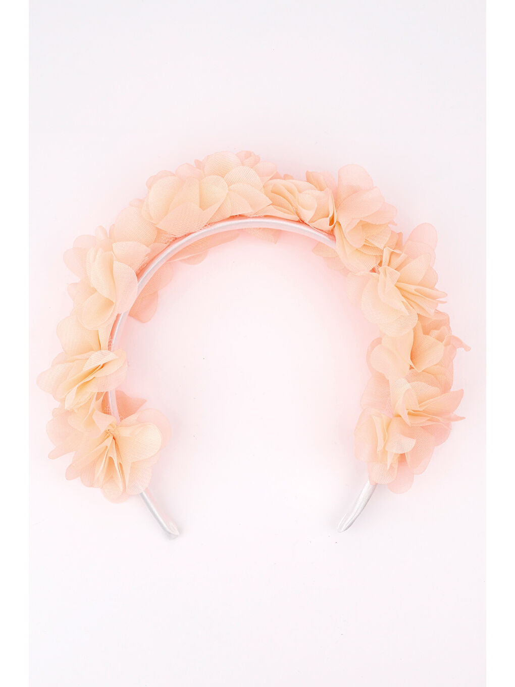 Pembe Somon Çiçekli Kız Çocuk Taç