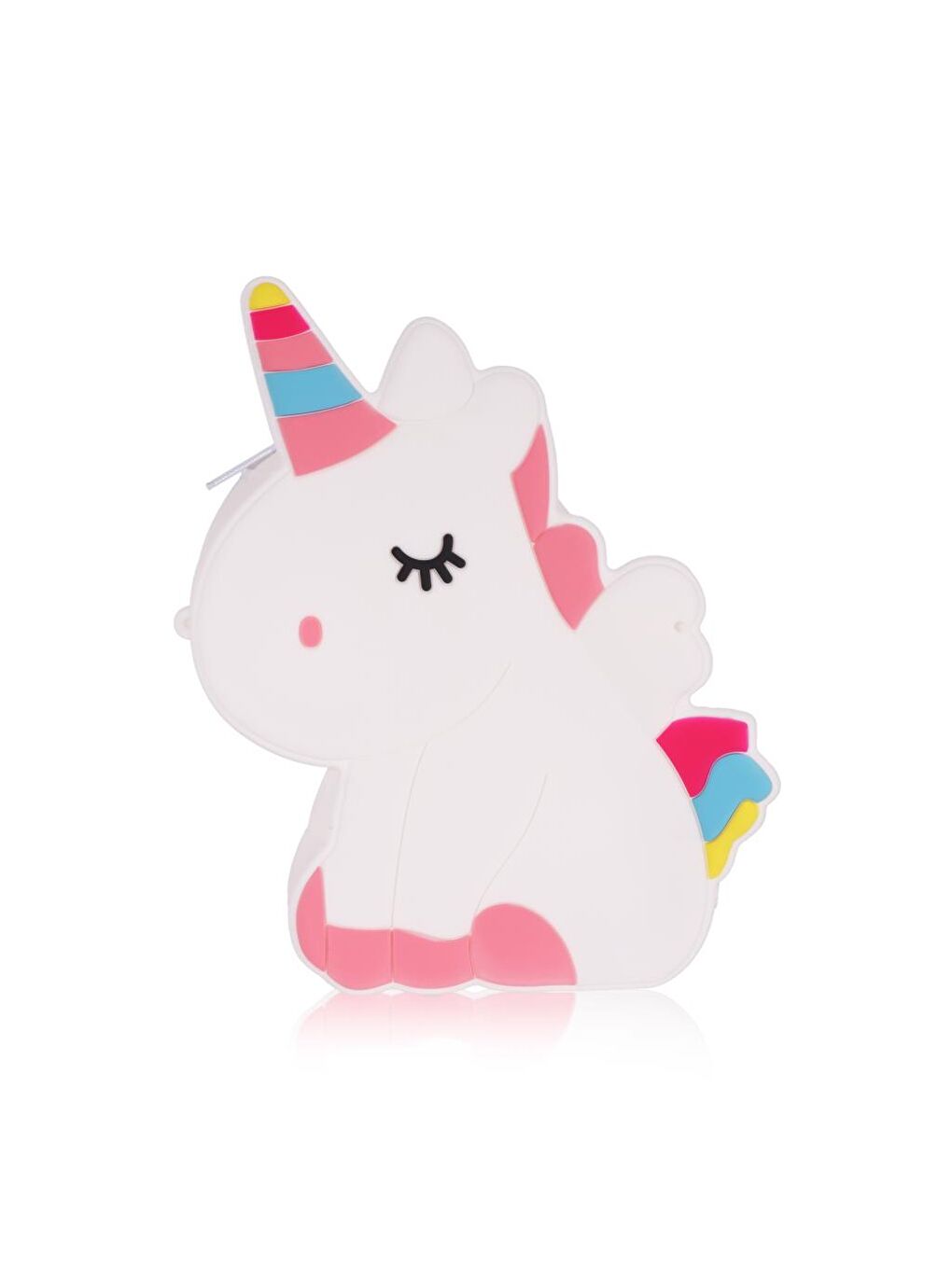 Pembe Silikon Beyaz Omuz Çantası