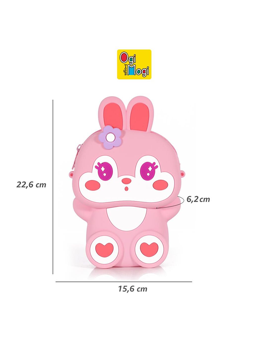 Silikon Pembe Tavşan Omuz Çantası