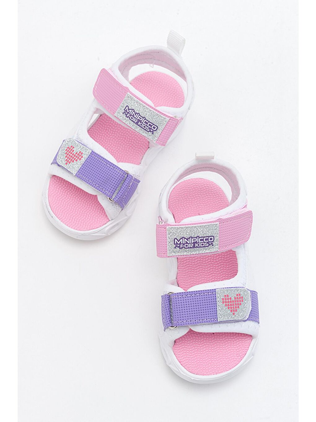 Kız Çocuk Beyaz Işıklı Anatomik Hafif Spor Sandalet-2