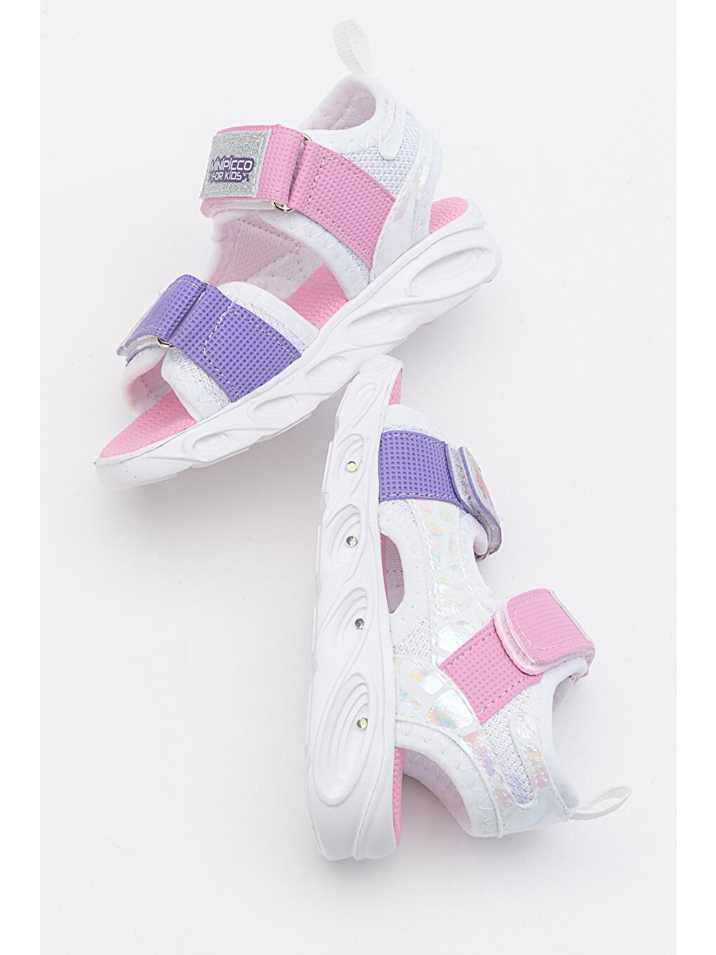 Kız Çocuk Beyaz Işıklı Anatomik Hafif Spor Sandalet-3