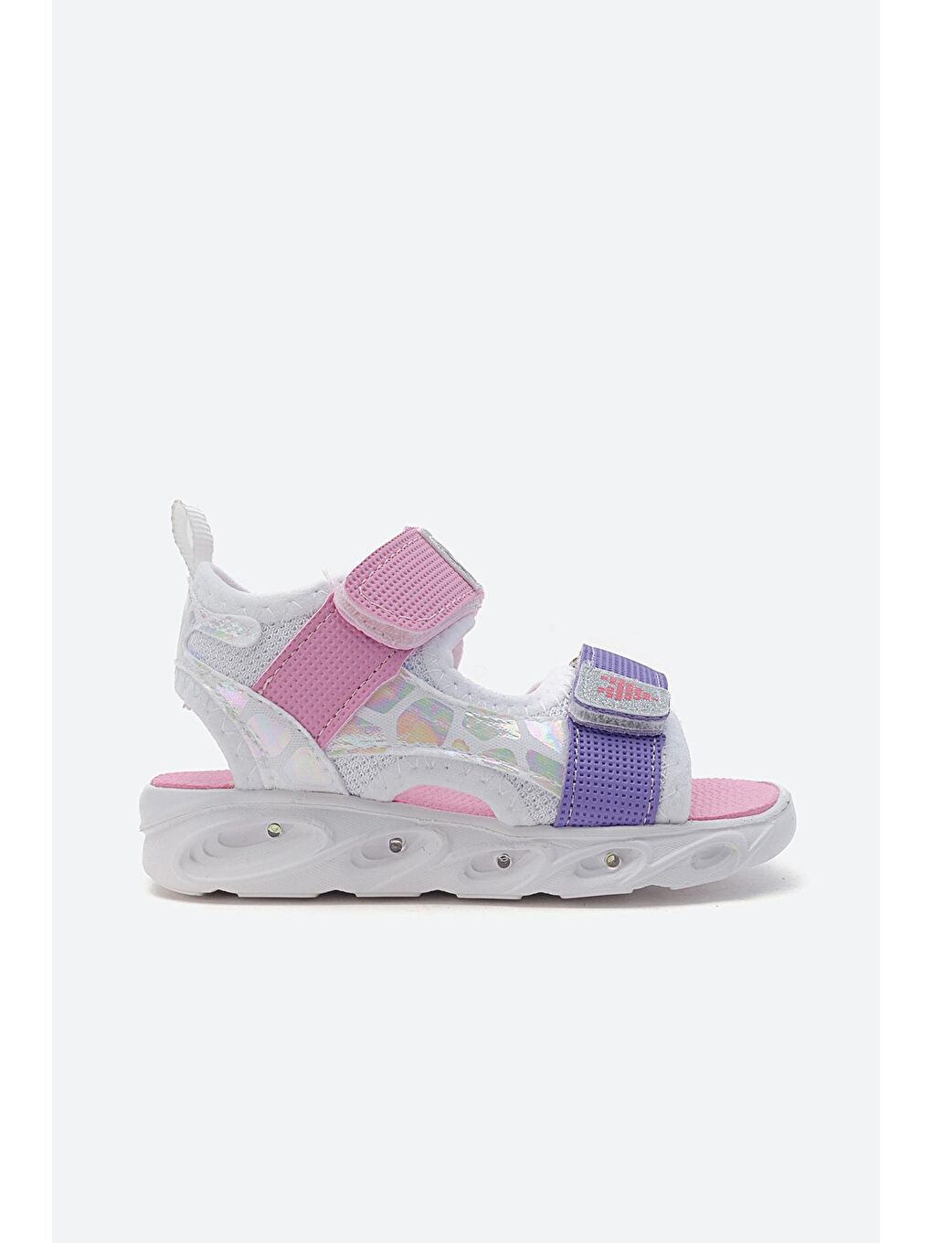 Kız Çocuk Beyaz Işıklı Anatomik Hafif Spor Sandalet-4