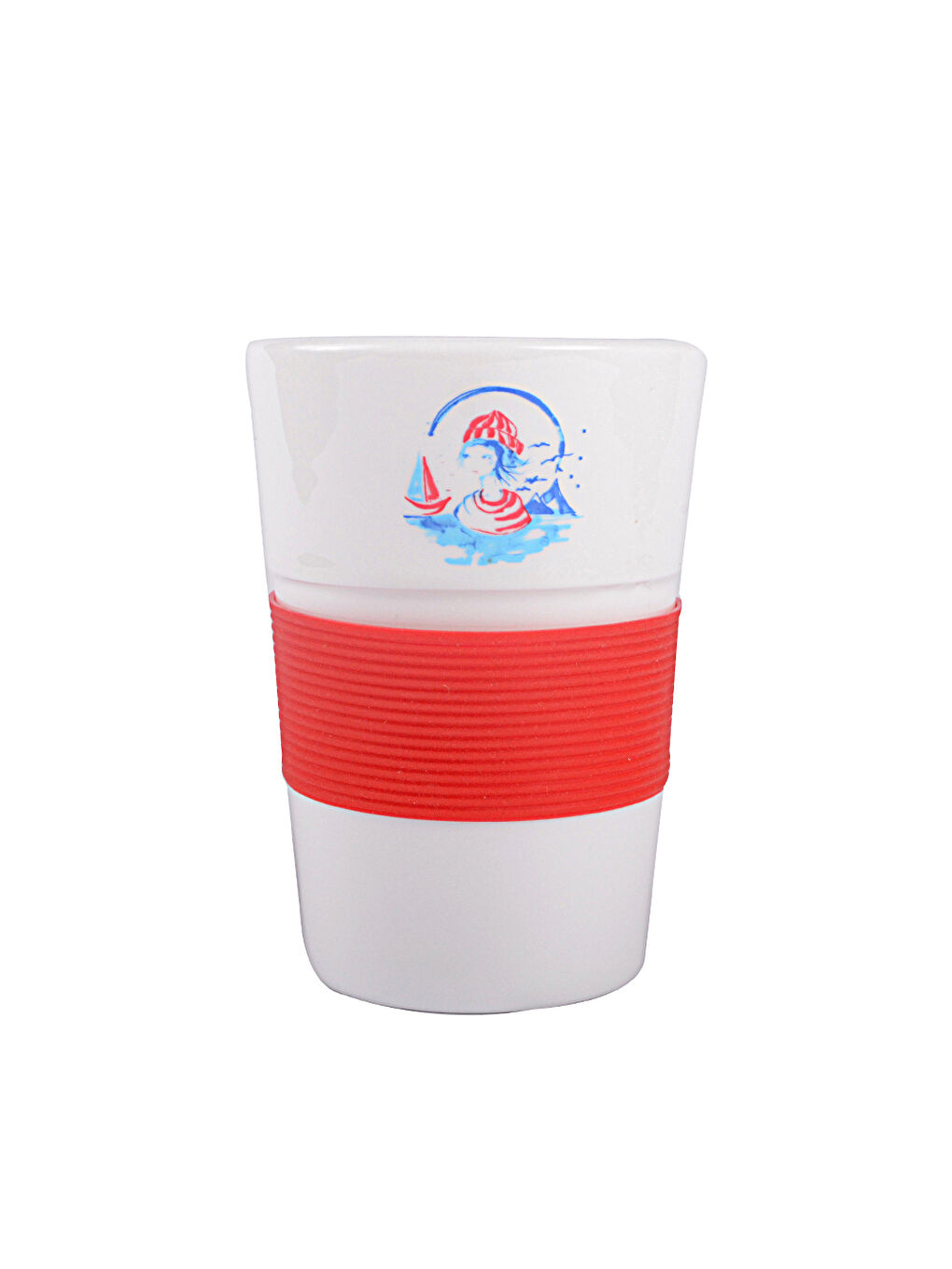 Karışık Denizci Kız Seramik Mug Silikon Bantlı-1