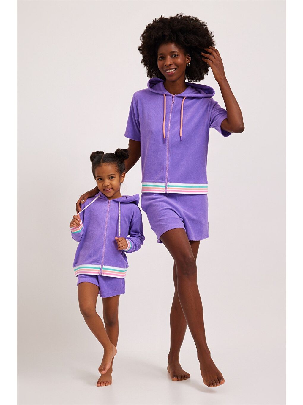 Fairytale Kadın Havlu Şort Mor-3