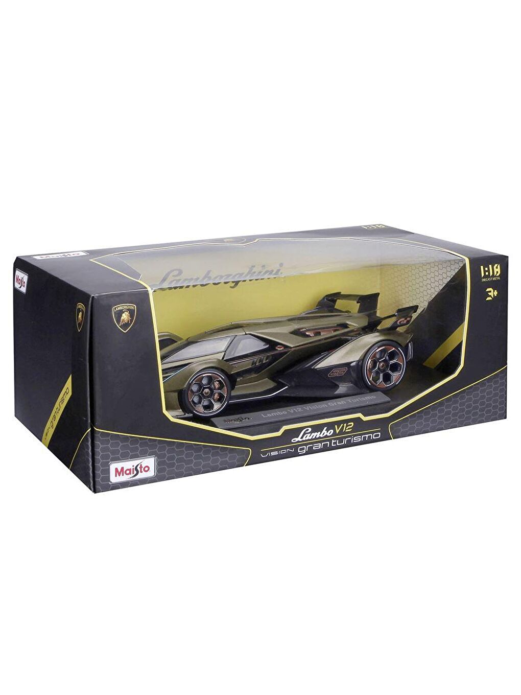 Maisto Karışık Lamborghini V12 Vision Gran Turismo Model Araba 1/18 - Yeşil - 5