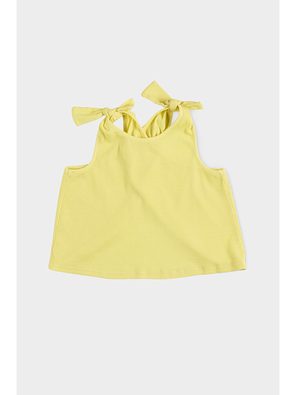 Sarı Kız Çocuk Kolları Bağlama Detaylı Atlet-3