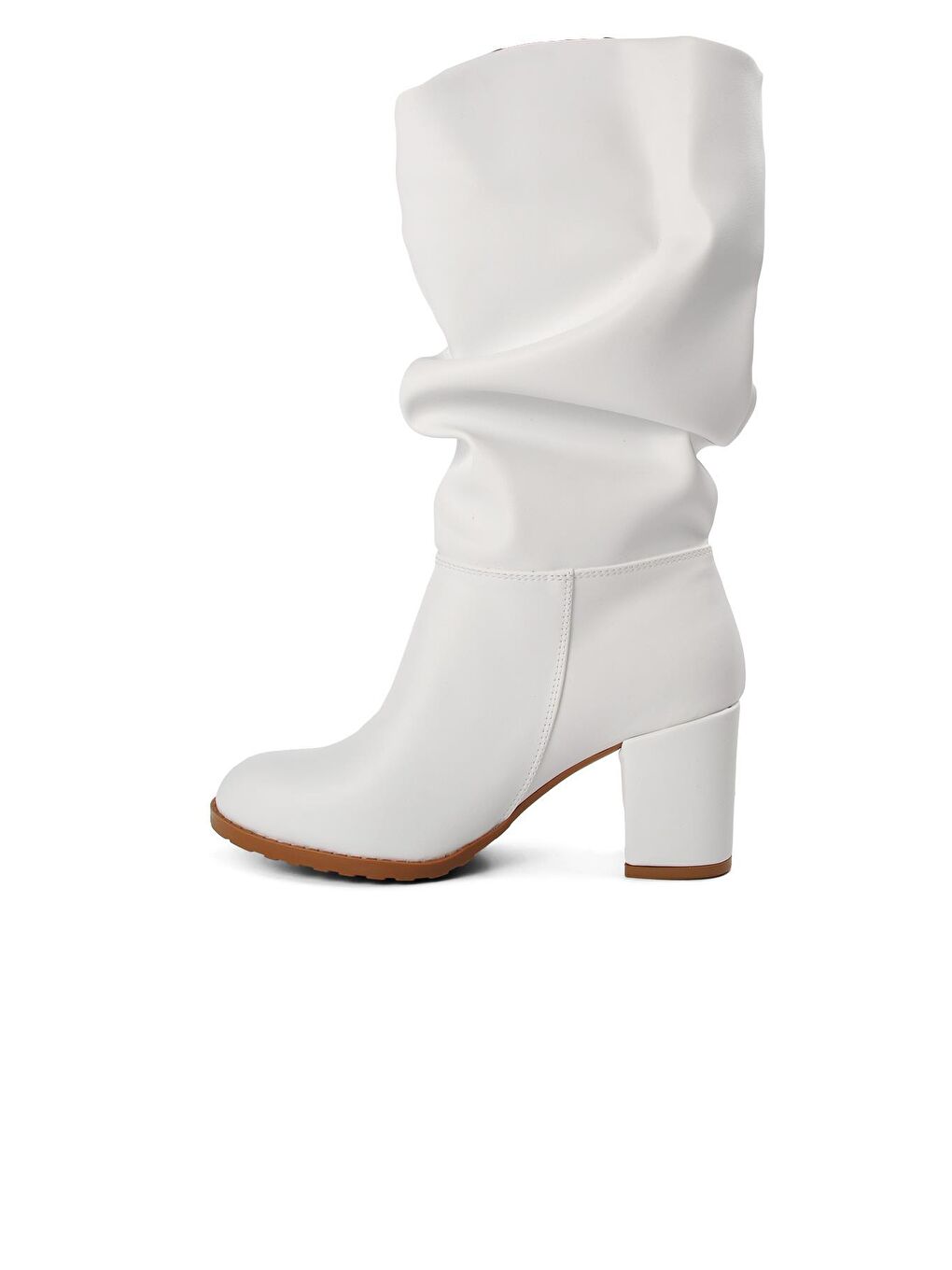 114 Beyaz Kadın Topuklu Bot-1