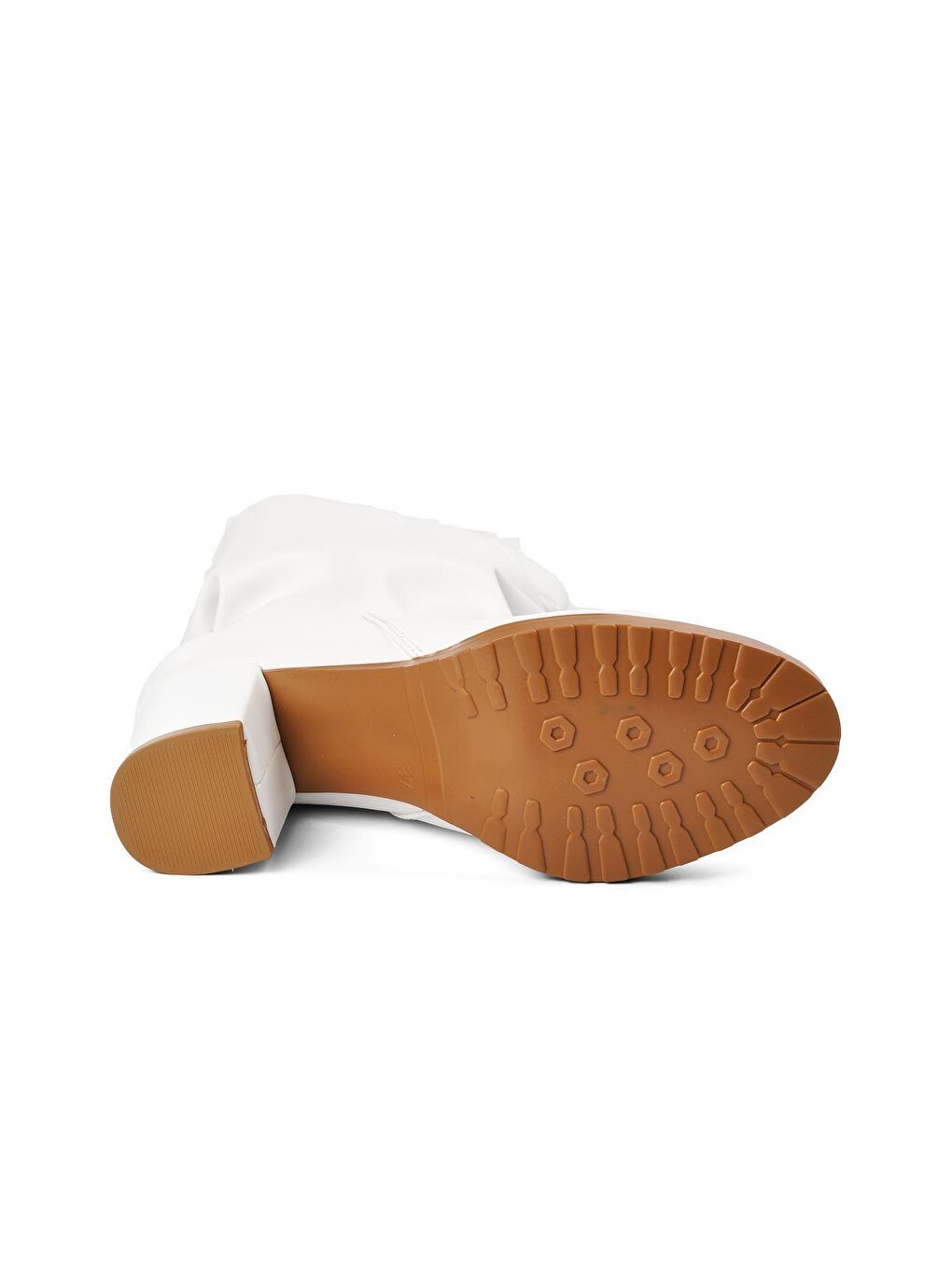 114 Beyaz Kadın Topuklu Bot-4