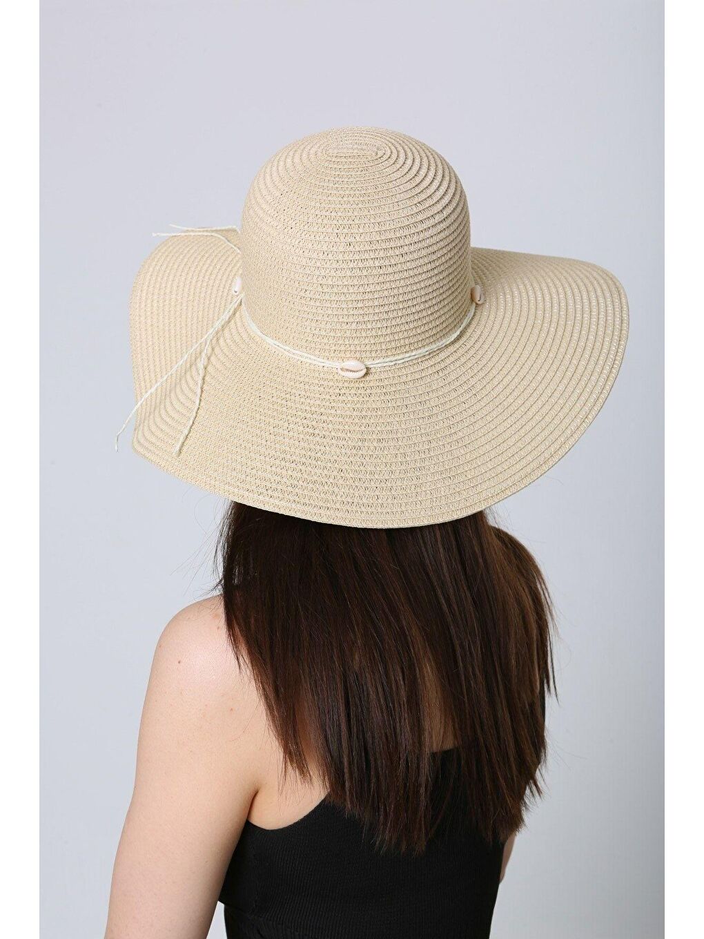 Bej Deniz Kabuklu Hasır Şapka Hsr2064 Kutulu Gönderim-6