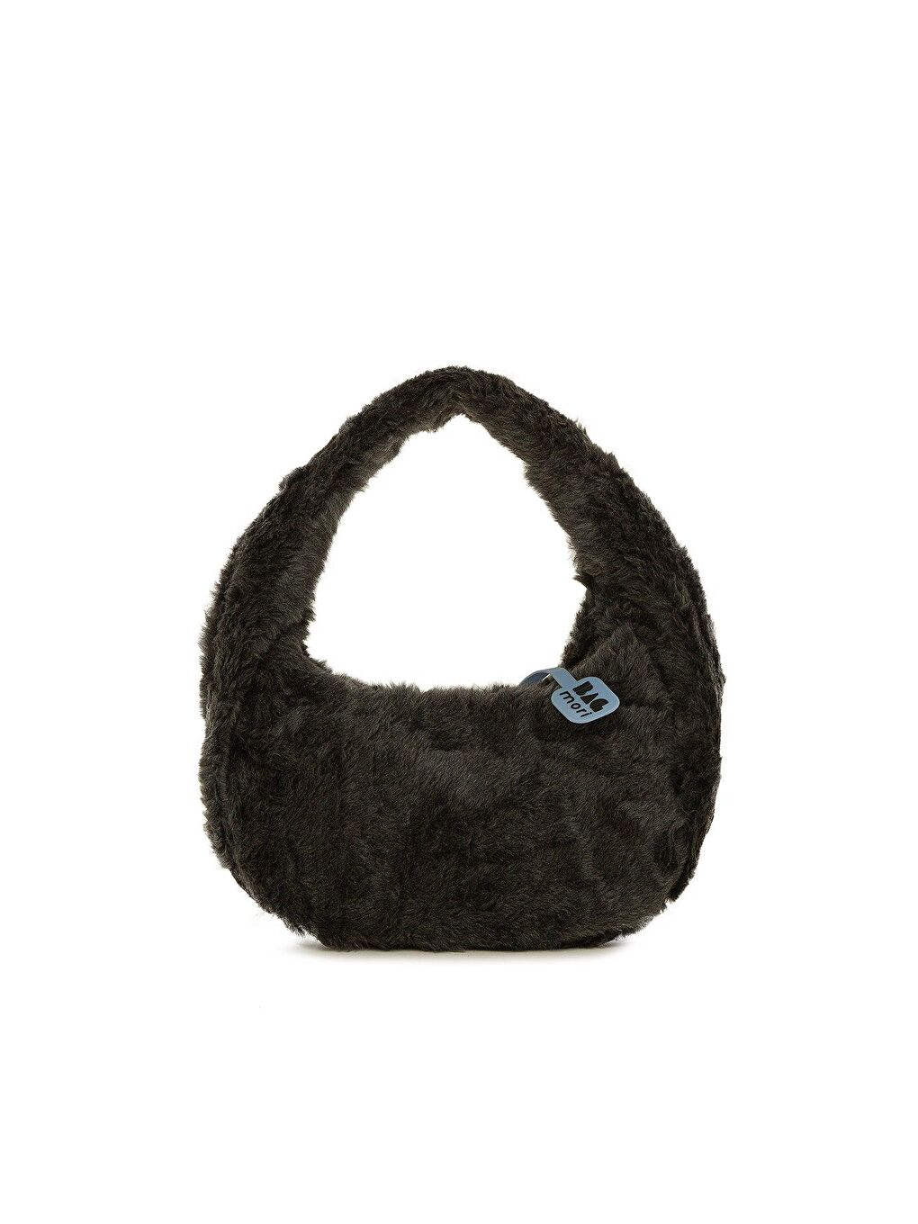 Antrasit Ters Burslu Tüylü Tasarım Puf Çanta