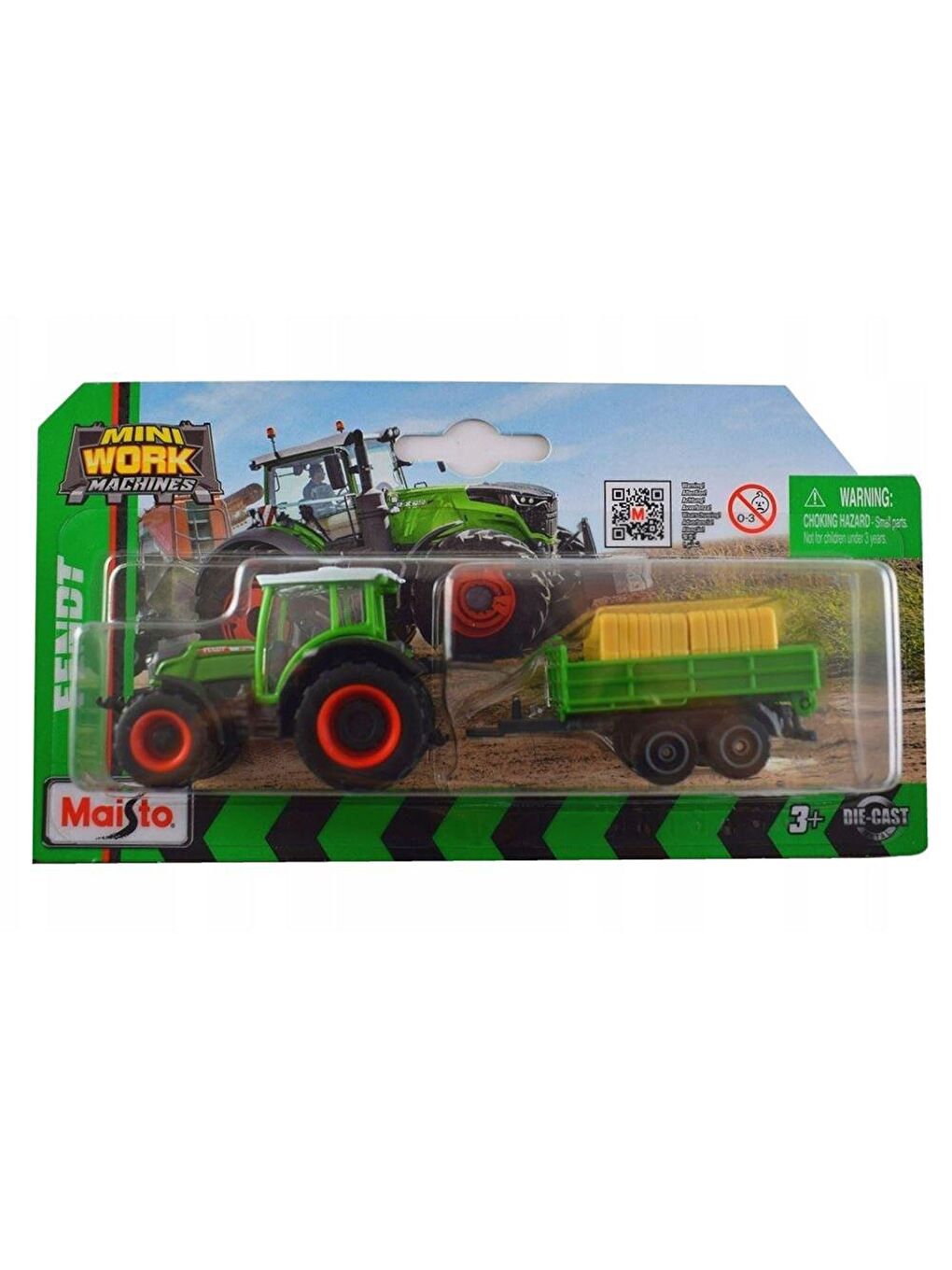 Maisto Karışık Mini Work Machines Traktör ve Römork Set-02 - 2